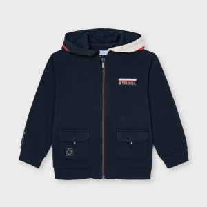 3414-039 Mayoral bluza z kapturem chłopięca granatowa kolekcja wiosna lato 
