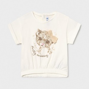 1092 wyprzedaż Mayoral T-shirt koszulka Mayoral Baby dla dziewczynki kotek