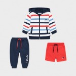 1846-092 Mayoral Baby dres 3 częściowy  dla chłopca pasy bluza spodnie