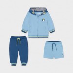1845-056 Mayoral Baby dres 3 częściowy  dla chłopca niebieski