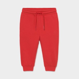 0711-076 Spodnie dresowe Mayoral Baby chłopięce basic cyber red wiosna lato