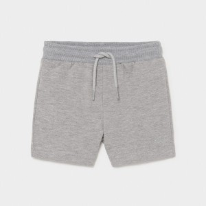 0621-046 bermudy spodenki krótkie bawełniane Mayoral Baby chłopięce basic szare lato 