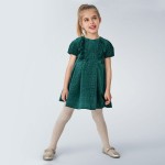 Sukienka Mayoral na święta elegancka szmaragdowa groszki glitter butelkowa zieleń zielona 92-98-104-110-116-122-128 aksamit