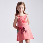 3955-53 wyprzedaż Mayoral sukienka plażowa na ramiączkach syrenka różowa