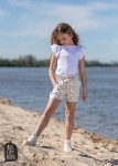 All for Kids bluzka dziewczęca krótki rękaw be positive biała
