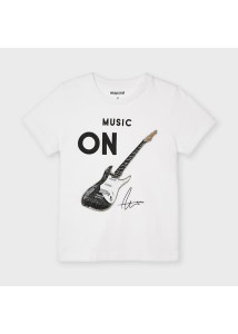 03048-063 wyprzedaż Mayoral t-shirt dla chłopca gitara biały