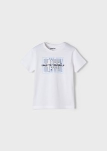 T-shirt chłopięcy Mayoral basic biały 22-00170-041