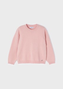 Sweter dziewczęcy Mayoral różowy 12-04301-063