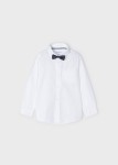 Elegancka biała koszula Mayoral długi rękaw z muszką 12-04184-060