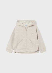 Bluza dresowa Mayoral dla dziewczynki beżowa z nitką metalizowaną 12-04497-030