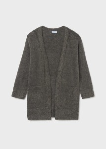 Sweter długi Mayoral dziewczęcy szary 140-152-157 12-07377-067