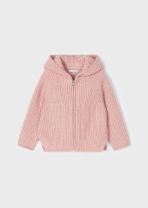  Bluza trykotowa sweterek rozpinany dla dziewczynki różowy  104-110-128-134-12-04314-026