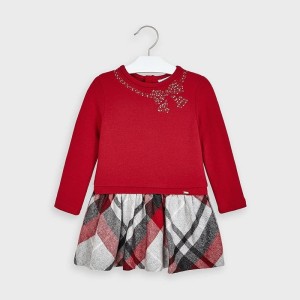 Elegancka wygodna sukienka Mayoral czerwona 122-128