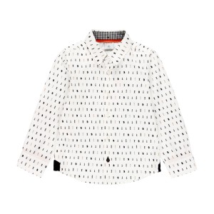 Boboli elegancka koszula chłopięca biała w szachy na święta 116-122-128-140-152