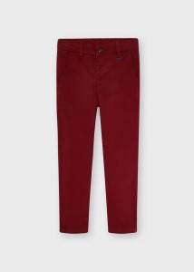 Spodnie chłopięce Mayoral bordowe chino slim 110-116-122