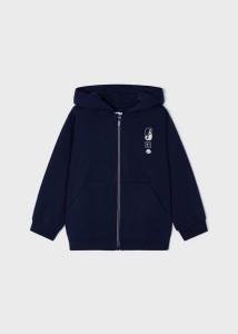 Bluza Mayoral z kapturem zapinana na suwak dla chłopca granatowa 110-116-122-128-134-3456-59