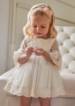Elegancka sukienka Abel&Lula tiulowa ekri 74-80-86-92-98-5011-8
