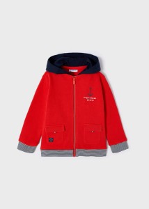 Bluza chłopięca Mayoral czerwona marine kotwica 3409-91-122