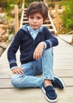 Bluza dzianinowa chłopięca Mayoral granatowa 110-116-3340-2