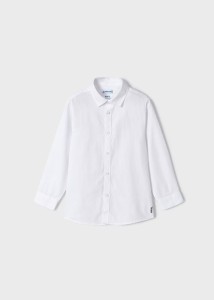 Biała koszula Mayoral chłopięca z długim rękawem slim fit  110-116-122-128-134-146-26
