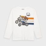 wyprzedaż Mayoral koszulka długi rękaw motor wyścig śmietankowa