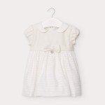 Mayoral Baby elegancka sukienka wyprzedaż z kokardą ecru chrzest