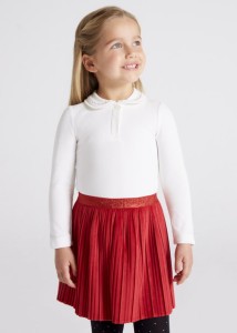 Spódnica czerwona Mayoral plisowana aksamit na święta 110-122-4944-83