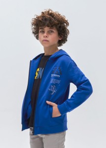 Bluza na suwak Mayoral niebieska chabrowa 140-160-13-07442-059