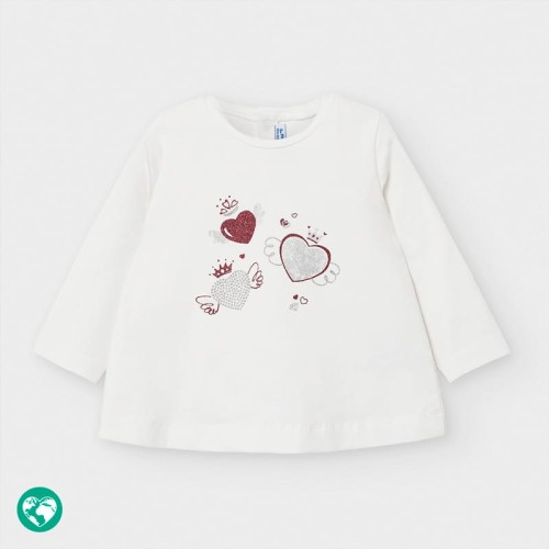 10-02059-046 Mayoral baby koszulka bluzka z długim rękawem dla dziewczynki kremowy czerwony srebrny  serca.jpg