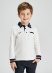 Białe polo z długim rękawem dla chłopca Mayoral-116-4161-59