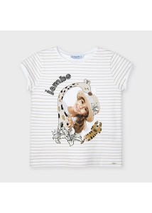 Wyprzedaż T-shirt dziewczęcy na lato Mayoral dla dziewczynki 110-116-128-134-3012-33