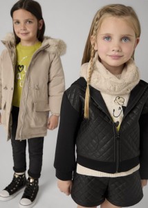 Bluza Mayoral pikowana czarna dla dziewczynki 122-128-134-14-04496-074
