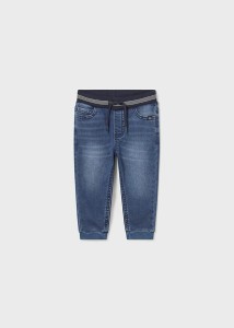 Spodnie Mayoral chłopięce joggery soft denim niebieskie miękkie 92-98-13-02539-067
