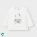 10-00116-065 Mayoral baby koszulka bluzka dla dziewczynki długi rękaw basic ecru złoty miś.jpg