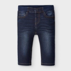 Mayoral baby długie spodnie dla chłopca ciemny jeans regular fit granatowe