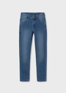 Długie spodnie jeansowe slim fit Mayoral Nukutavake miękkie niebieskie 160-166-24-06516-012