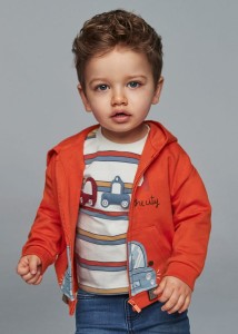 Bluza chłopięca Mayoral pomarańczowa z samochodem 86-14-02475-035