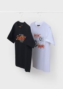 2-pak t-shirtow chłopięcych Mayoral Nukutavake czarny pomarańczowy 160-25-06018-048